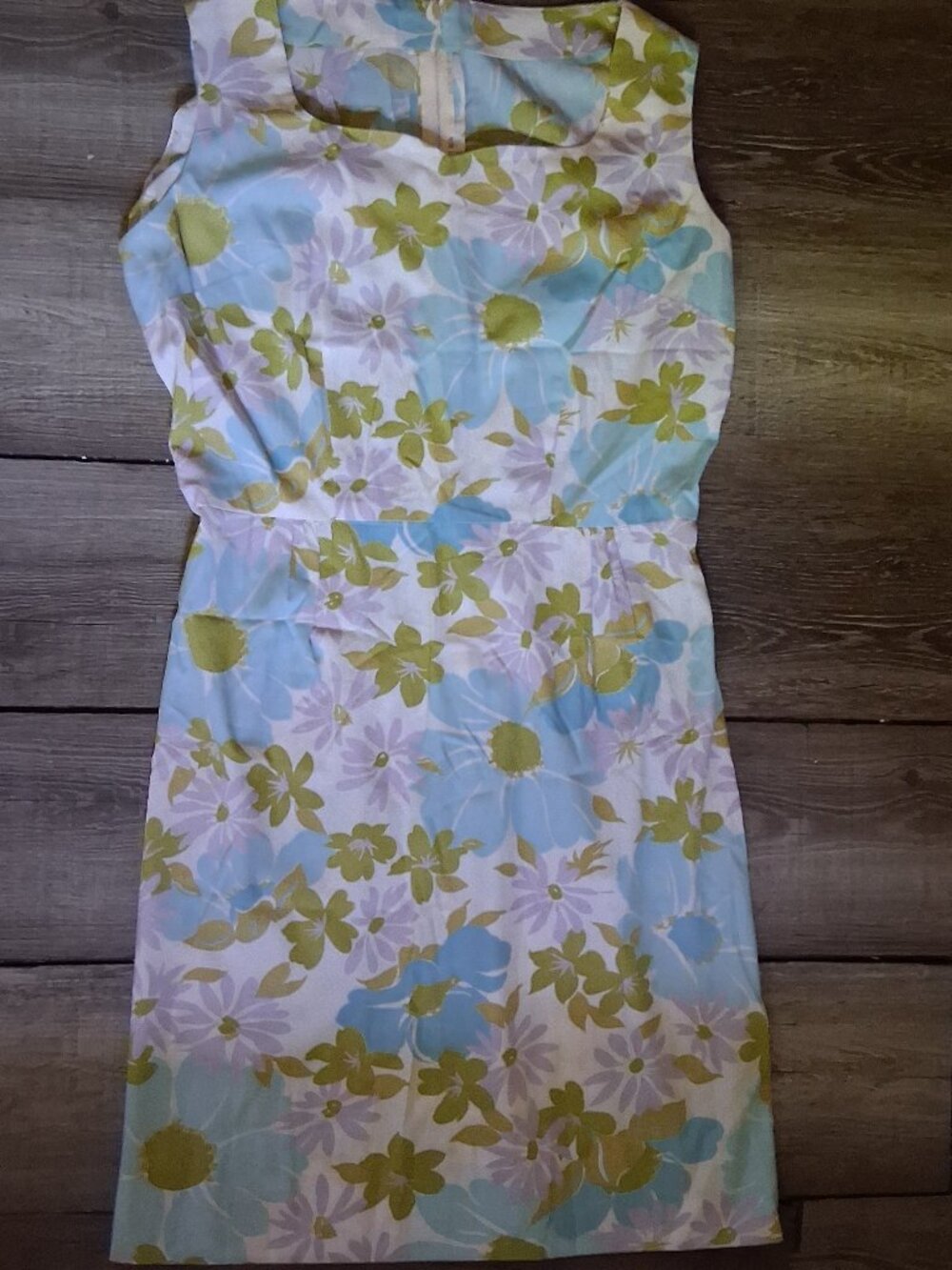 Vintage Slip Sheath Dress Floral XS/Small 1960/70's